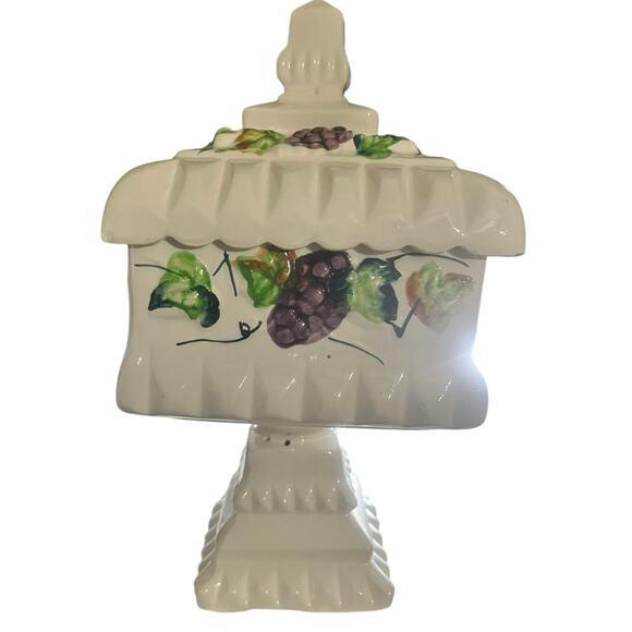 Vintage Pedestal Wedding Box Candy Dish by Sutton’s Creations - Picture 1 of 8